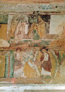De ark van Noach en Mozes met de tafelen van de wet, uit het schip, ca.1100 door French School